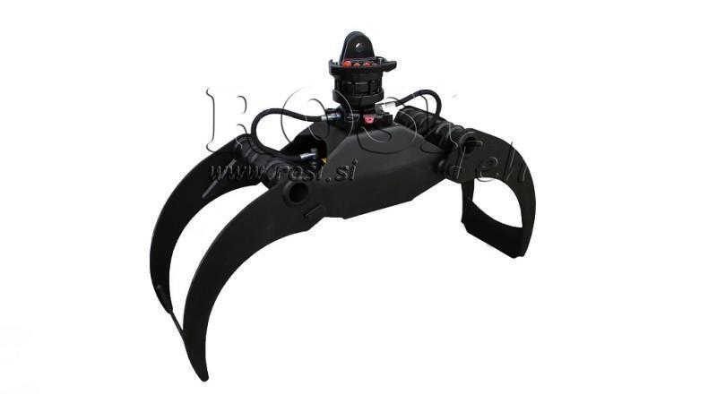 GARRA FLORESTAL LG1500 kg - 1320 mm ROTATOR 4500/2500 KG COM FLANGE