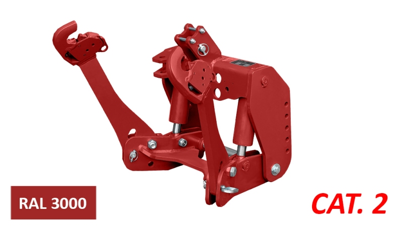 UNIVERSAL KIT FRONT HYDRAULICS 2KAT FOR TRACTOR 1500KG - RED (RAL 3000)