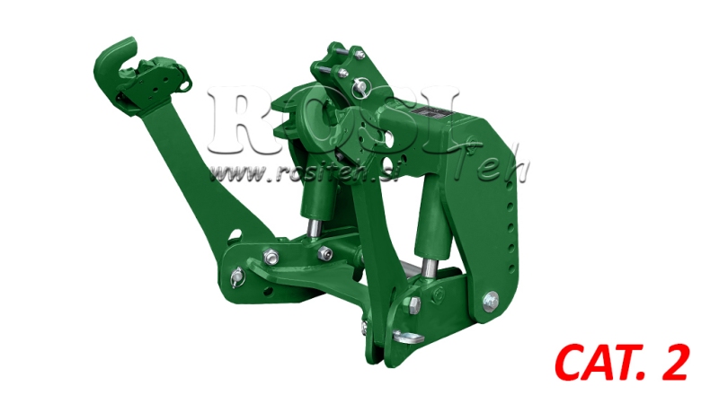 UNIVERSAL KIT FRONT HYDRAULICS 2KAT FOR TRACTOR 1500KG - GREEN (RAL 6001)