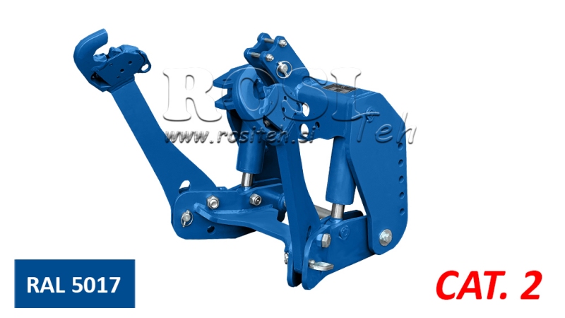 KIT IDRAULICO FRONTALE UNIVERSALE 2KAT PER TRACTOR 1500KG - BLU (RAL 5017)