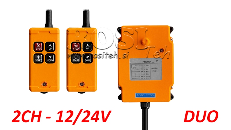 RADIO KONTROLĖ 2CH - 12/24V DUO