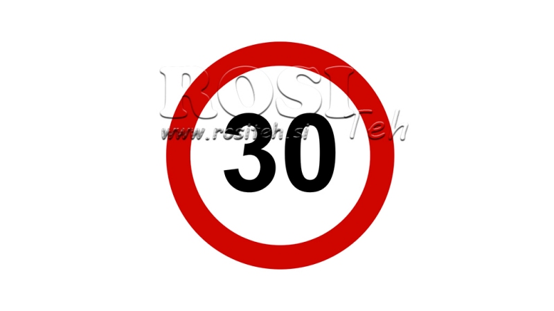 ADESIVO DI RESTRIZIONE 30km/h