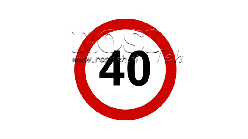 ADESIVO DI RESTRIZIONE 40km/h