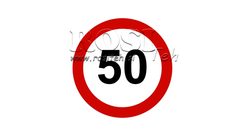 ADESIVO DI RESTRIZIONE 50km/h