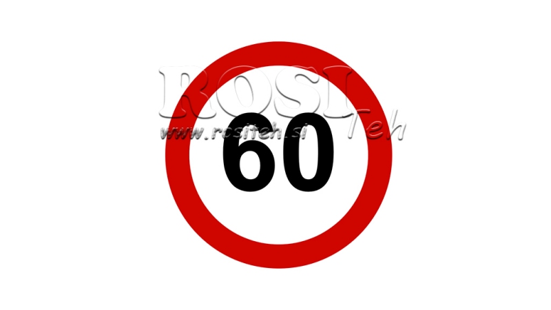 ADESIVO DI RESTRIZIONE 60km/h