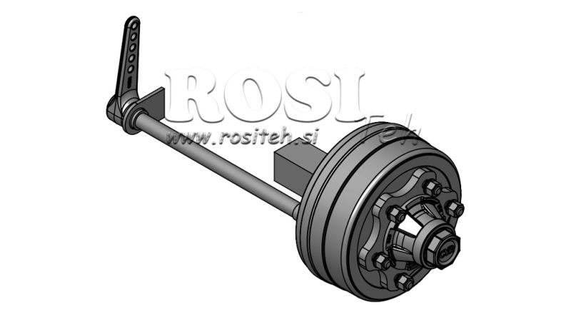 AXLE WITH BRAKES 3,600 kg L.250 mm