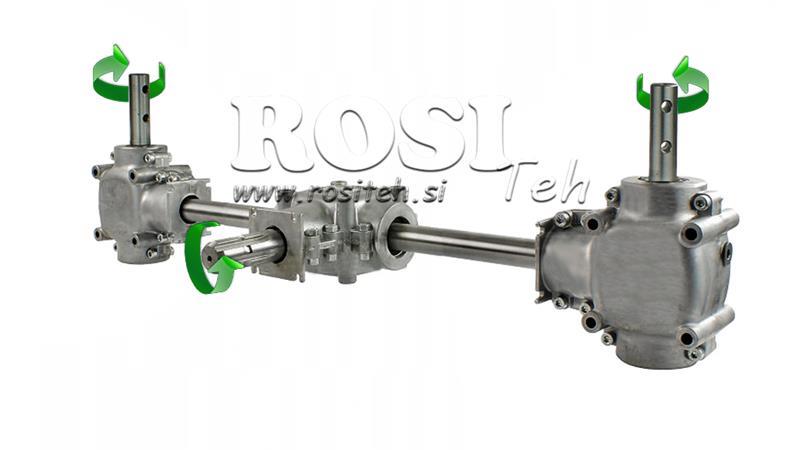 SET DI RIDUTTORI 1:1.35 (22HP-16kW) PER INGRANAGGIO TRIPLO L:770