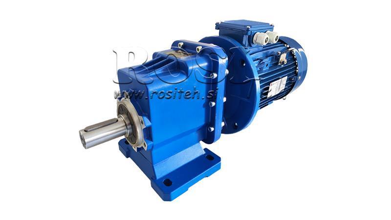 MOTORE ELETTRICO MONOFASE 2.2kW CON RIDUTTORE ERC04 MS100 56rpm