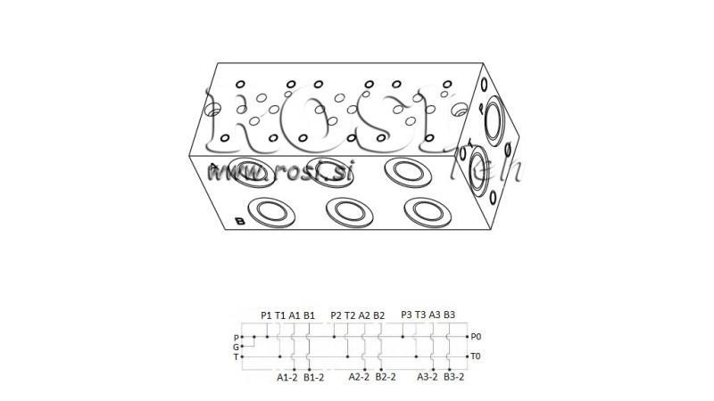 BASE PLATE CETOP3 NG10 3M