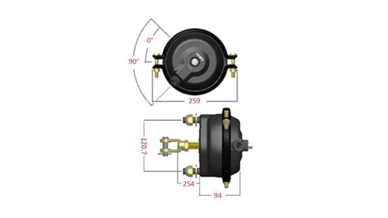 PNEUMATIC BRAKE DRUM 30