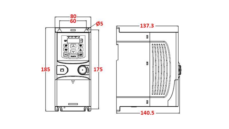 FREKVENČNÝ MENIČ-INVERTOR 3Fáza 1.5kW GD20-1R5G-4-EU