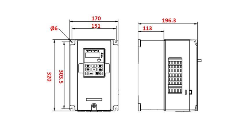 FREKVENČNÝ MENIČ-INVERTOR 3Fázy 11kW GD20-011G-4-EU
