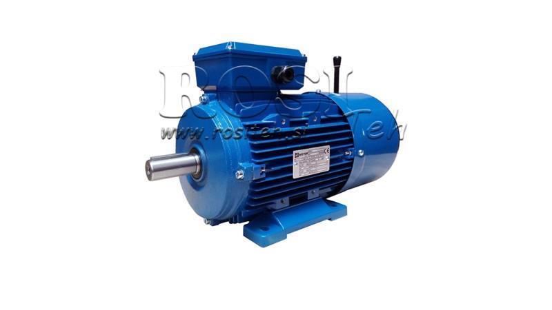 3kW-ELECTRIC MOTOR WITH BRAKE MSH100L2-4_1420rpm 3Phase feet-B3