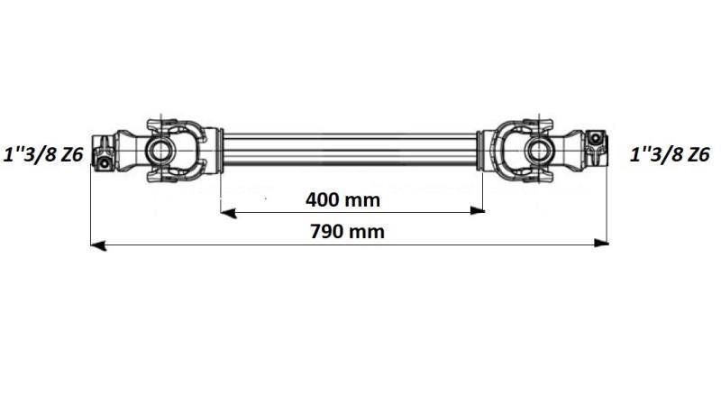 ECO CARDANO 790mm 35-60HP STANDARD - dimensioni