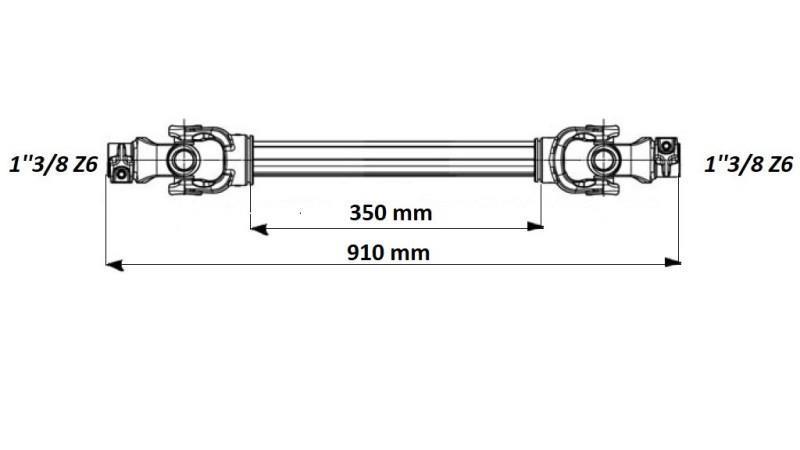 ECO KARDAN 910mm 30-75HP MED FRIFLOWSKOPPLING - dimensioner