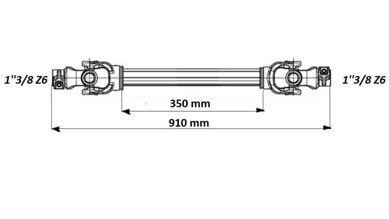 CARDANICO ECO 910mm 30-75HP CON FRIZIONE A RUOTA LIBERA