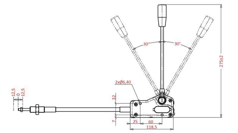 JOYSTICK 1 POZ FOR BRAIDED FORK CABLE