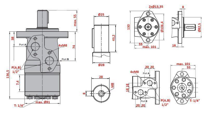 MOTORE IDRAULICO MP 40