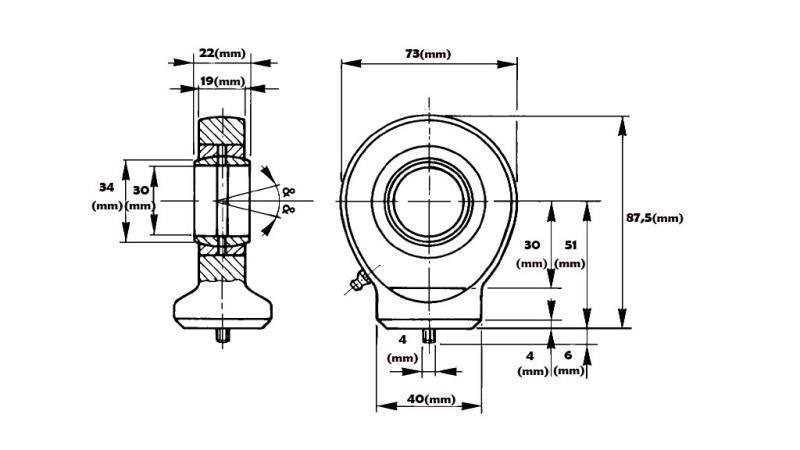 BALL-JOINT - CIRCLE Dia. 30/40