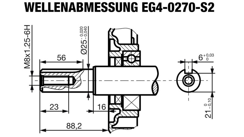 gasoline engine EG4-270cc-6.56kW-8.92HP-3,600 RPM-H-KW25x88.2-manual start