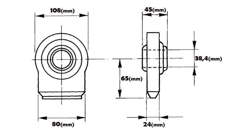 EYE WELDING BEARING - FLAT KAT.3 FI38,4/80