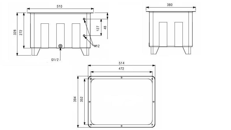 OIL TANK FOR HYDRAULIC POWER-PACK TYPE MPN 40 LIT