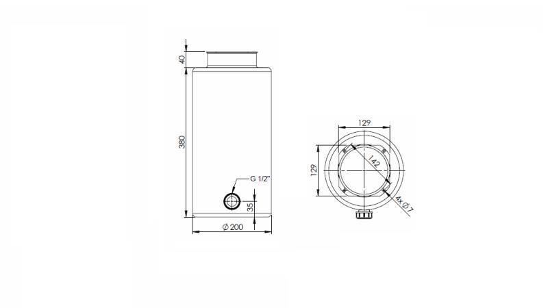 REZERVOAR KOVINSKI ROLL PP 12 LITER HORZONTAL-VERTICAL-dimenzije