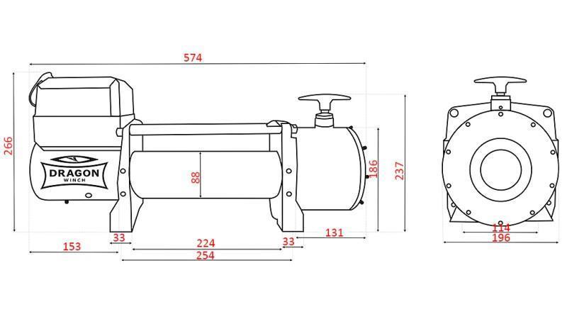 24 V VERRICELLO ELETTRICO DWT 16000 HD - 7257 kg