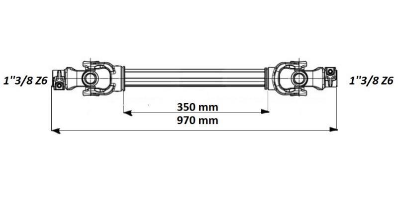 ECO PTO SHAFT 970mm 70-110HP WITH LAMELL