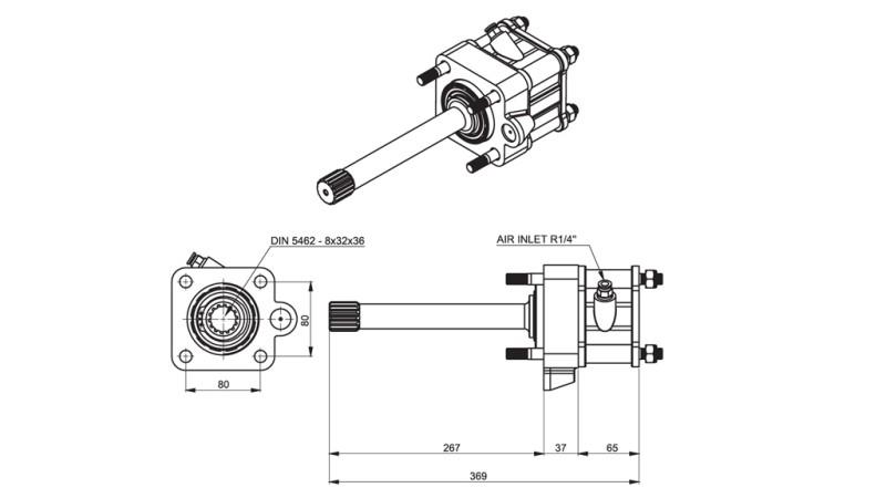 GEAR DRIVE FOR HYDRAULIC PUMP - MAN ROTERDAR