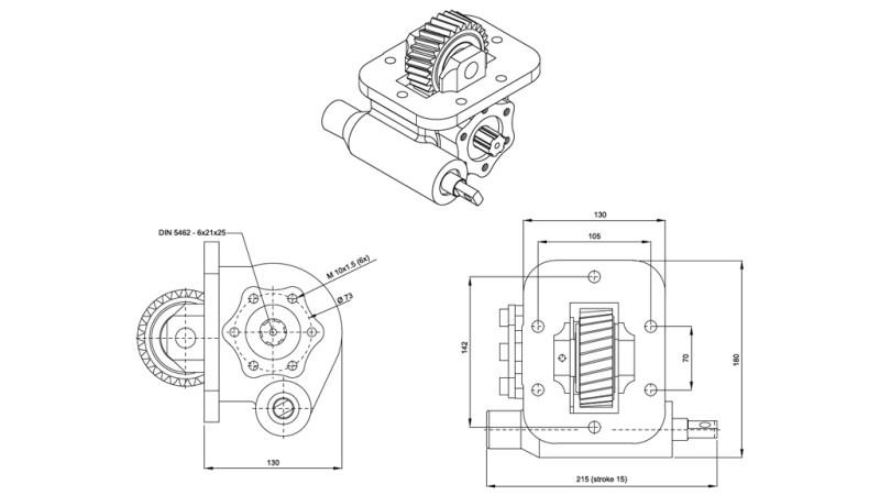 GEAR DRIVE FOR HYDRAULIC PUMP - ISUZU MOY CR VACUUM