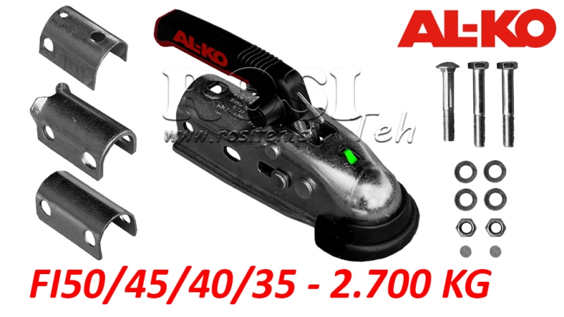 GANCIO DI TRAINO AL-KO AK-270 PER AUTO RIMORCHIO ROTONDA 2.700 kg FI35/40/45/50
