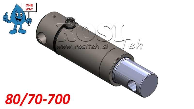 CILINDRO IDRAULICO MONO 80/70-700