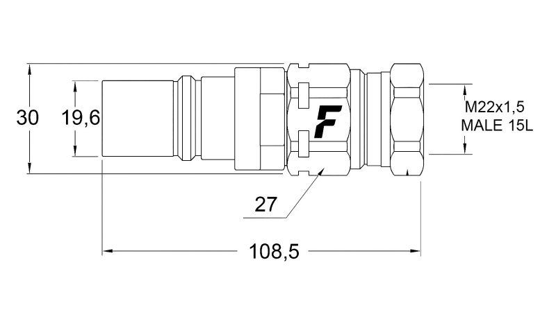 VĪRIEŠU ĀTRAIS SAVIENOJUMS MULTI-FASTER 3/8 MOBILĀ DAĻA