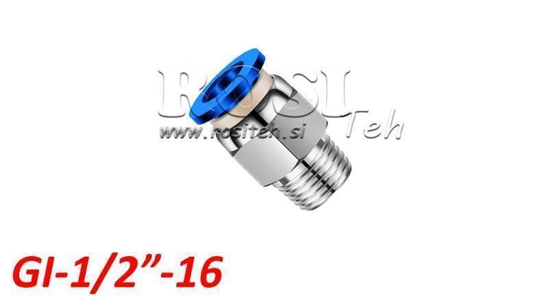 PNEUMATISCH PLUG RECHTE VERBINDING TPA MET DRAAD GI-012-16