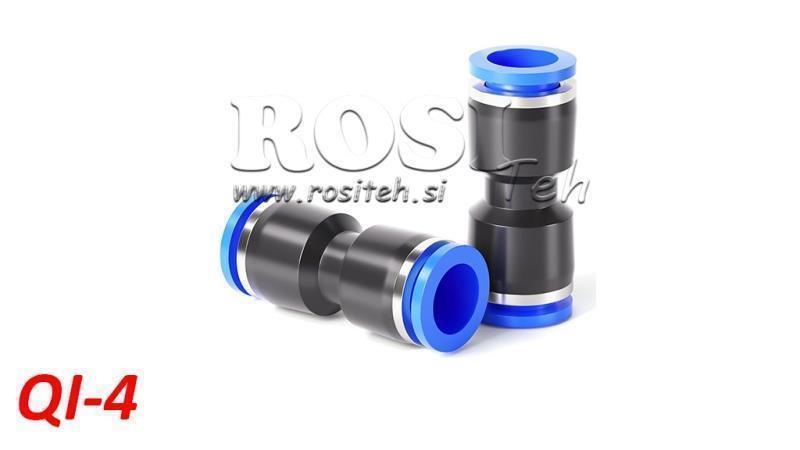 PNEUMATISCHE PLUG RECHT CONNECTOR TPA ZONDER DRAAD QI-6