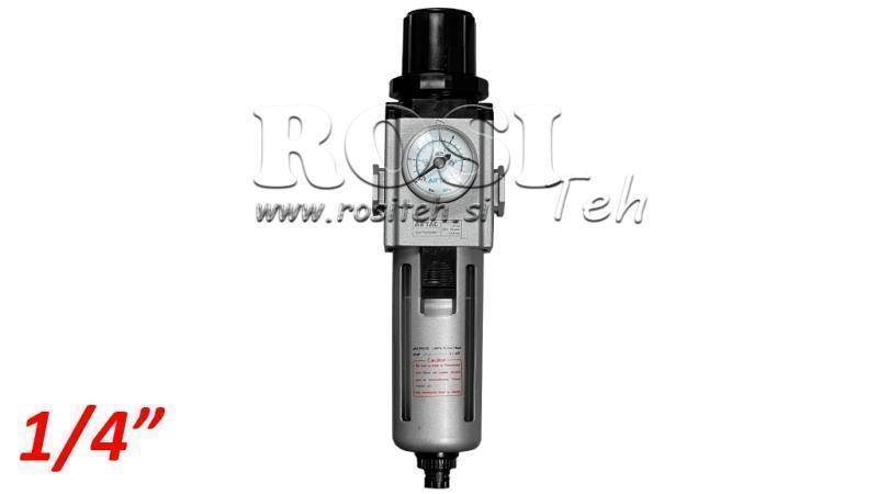 PNEUMATINIS FILTRAS REGULIATORIUS 200 G1/4 40µ 0-10b