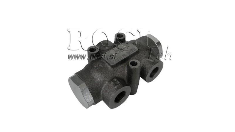 HYDRAULIC FLOW DISTRIBUTION VALVE V01004 20 - 32 lit - 3/8 - 250 bar (max.300 bar) V-EQ22