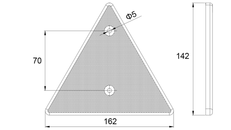 HÁROMSZÖGLETŰ REFLEKTOR (4DB)
