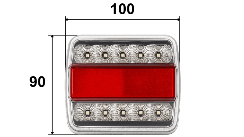 LED STRAŽNJE SVJETLO ZA PRIKOLICU KOMBINIRANO 4 FUNKCIJE 12V BIJELA