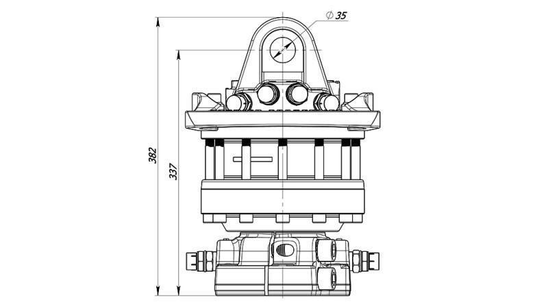 HYDRAULIC ROTATOR 10000/5000 KG WITH FLANGE