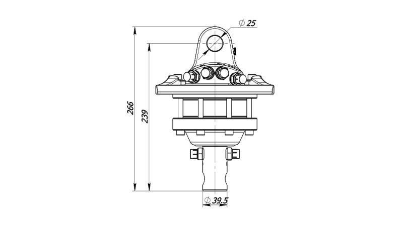 ROTATORE IDRAULICO 1000/500 KG CON ASSE