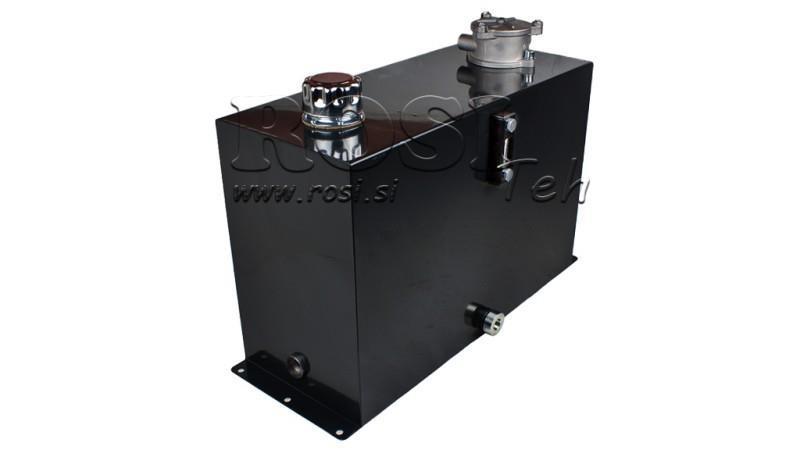 SERBATOIO IN METALLO 45 LITRI CUBO 400x250x635mm COMPLETO DI ATTREZZATURA