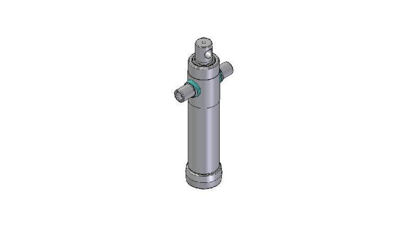 2022F -TELESCOPIC CYLINDER STANDARD/HOLE 2 STAGES TRAVEL 595 DIAMETER 80