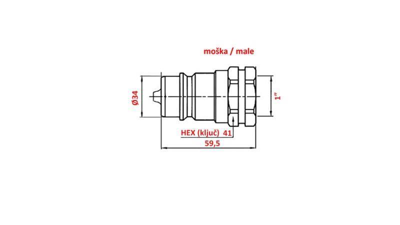 SCHNELLKUPPLUNG  TRACTOR - STECKER MÄNLICH 1