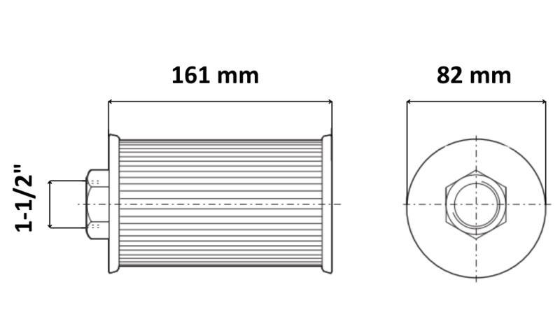 FILTRO DI ASPIRAZIONE IDRAULICO METALLO 1 1/2 - 90 LIT