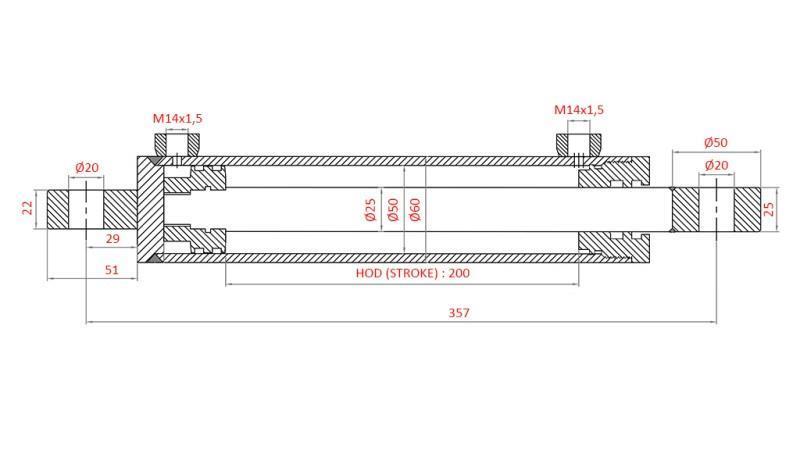 HYDRAULICKÝ VALEC RIADENIA SAME OEM-264.6342.4/11