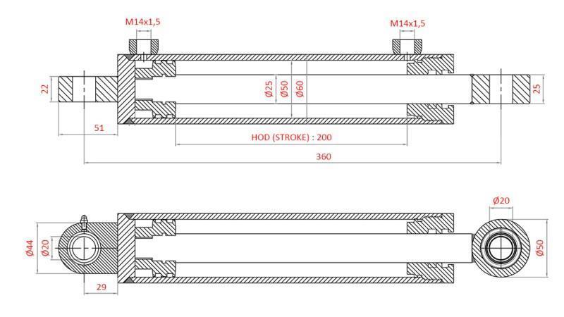 CILINDRO DE DIRECCIÓN HIDRÁULICO FIAT-NEW HOLLAND OEM-5164023