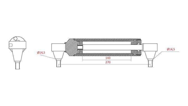 CILINDRO DE DIRECCIÓN HIDRÁULICA MASSEY FERGUSON OEM-3401241M91, 0011404U91, 168009M92, 183179M91, 185