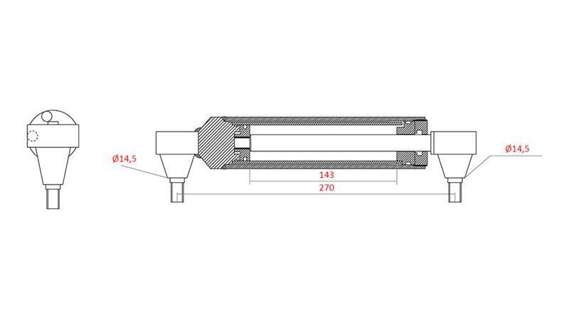 CILINDRO DEL VOLANTE IDRAULICO MASSEY FERGUSON  OEM-3401241M91, 0011404U91, 168009M92, 183179M91, 185